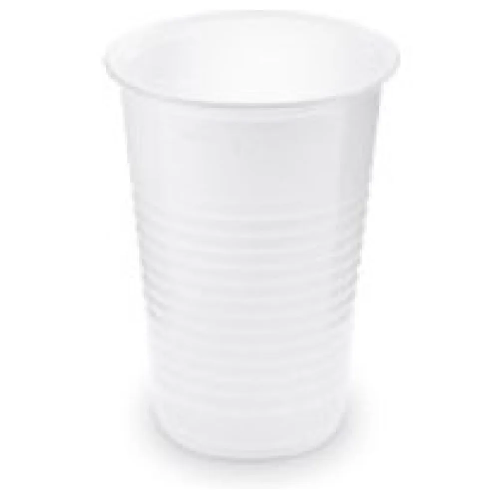 Trinkbecher weiß mit Eichstrich bei 0,3l und 1/2 Pint | 280ml 300ml PP, 10 Stk. – Bild 3