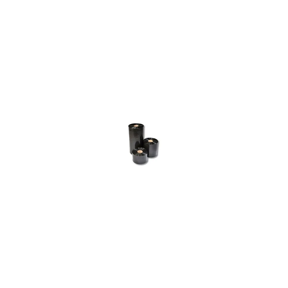 Schlauchfolie 80mm breit, 100my, opak - blickdicht, schwarz, LDPE, 250 lfm.