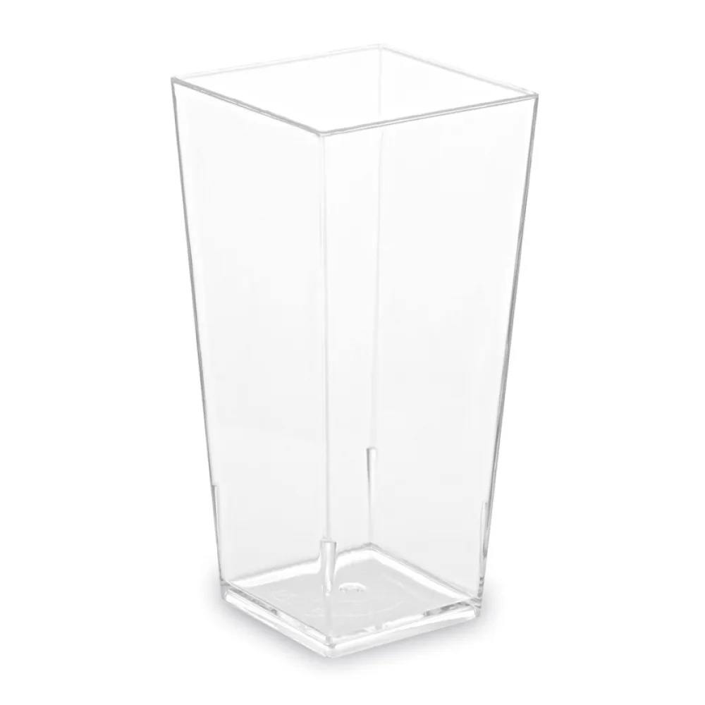 Fingerfood-Becher eckig, klar, 85 ml PS, 4 x 4 x 8,2 cm, 40 Stk. – Bild 2