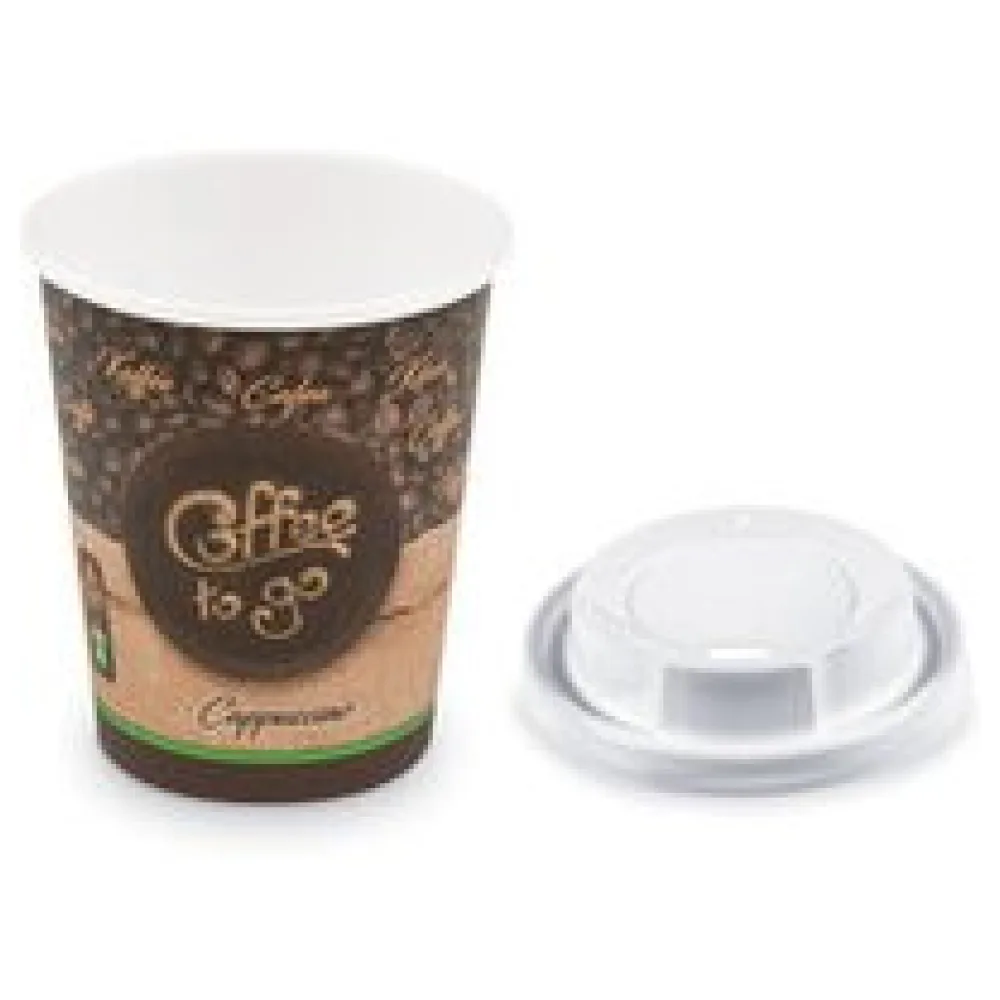 Kaffeebecher M 'Coffee To Go' Cappuccino mit Trinkdeckel 200ml 280ml, 100 Stk. – Bild 3