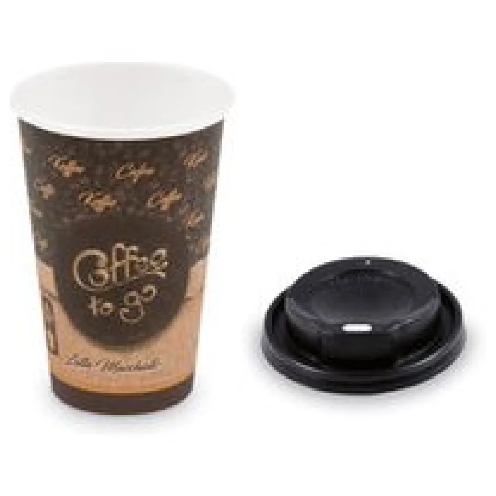 Kaffeebecher L 'Melange To Go' mit Trinkdeckel schwarz 250 ml, 330 ml, 100 Stk. – Bild 3