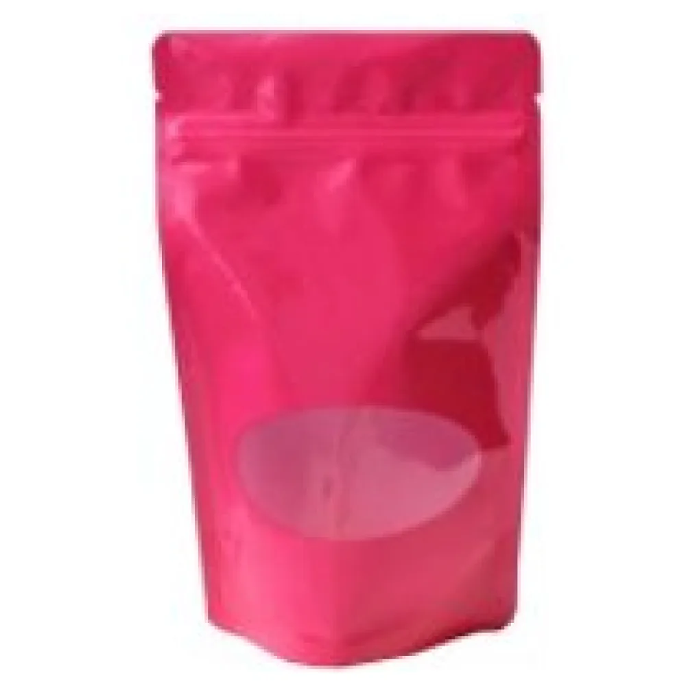Standbodenbeutel PET pink glänzend, mit Fenster, 110x185x65mm, 250ml, 1000 Stk. – Bild 3