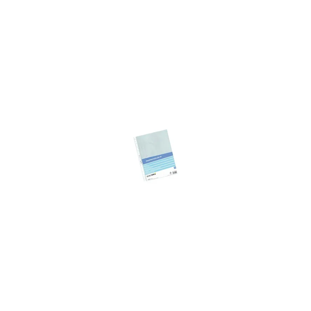 Prospekthüllen A4, Standard, oben offen, transparent/genarbt, 40my, 100 Stk.
