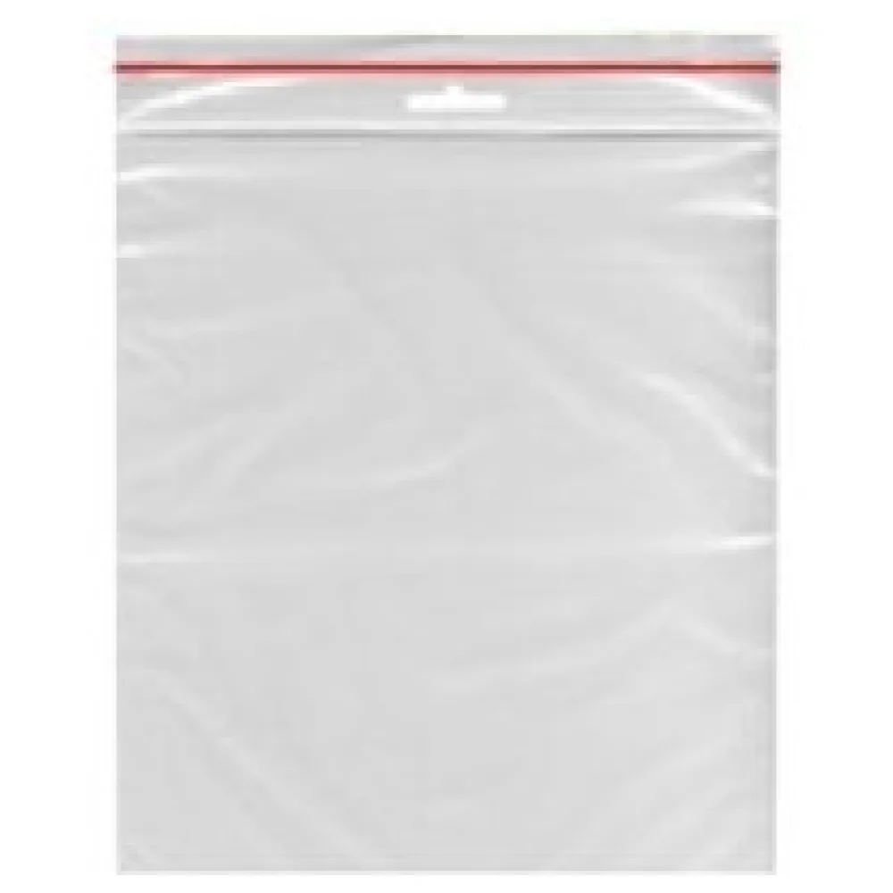 Druckverschlussbeutel 200 x 300 mm mit Eurolochung Farbstreifen rot 1000 Stk. – Bild 3