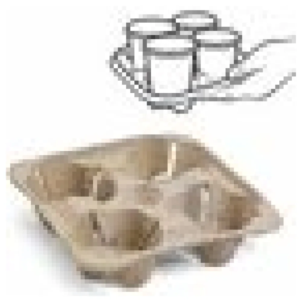 Getränkehalter Tragetablett Becherhalter 4 Becher Coffee to Go 21x21cm, 30 Stk. – Bild 4