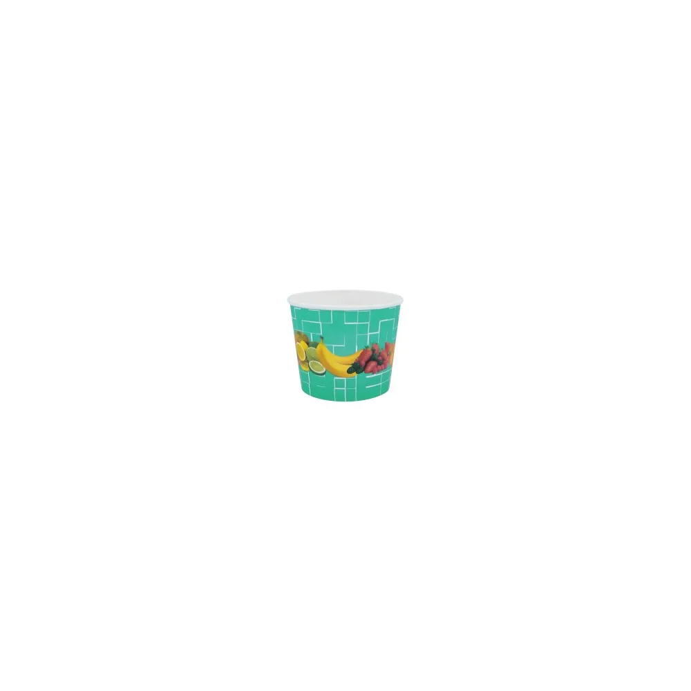 Eisbecher, Pappe rund 500 ml O 105mm, Höhe 84mm, "Fruchtreigen", 45 Stk.
