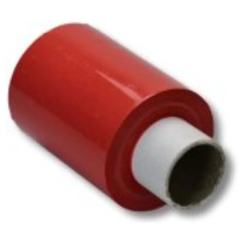 Bündelstretchfolie, 100 mm, 23my, ROT, Kernlänge 140 mm, 150m – Bild 3