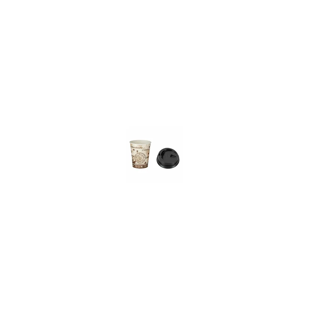 Kaffeebecher Premium mit Deckel, "Coffee to go", Pappe, 300 ml hoch, 75 Stk.