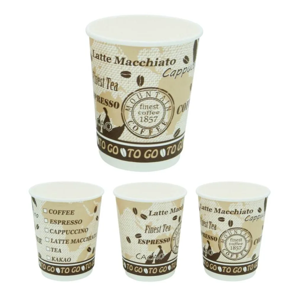 Premium Kaffeebecher Doppelwand, "Coffee to go", beschichtet, 200 ml, 35 Stk. – Bild 2