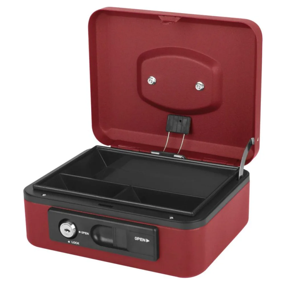 Deluxe Geldkassette mit praktischer Öffnungsfunktion 200mm, rot – Bild 2