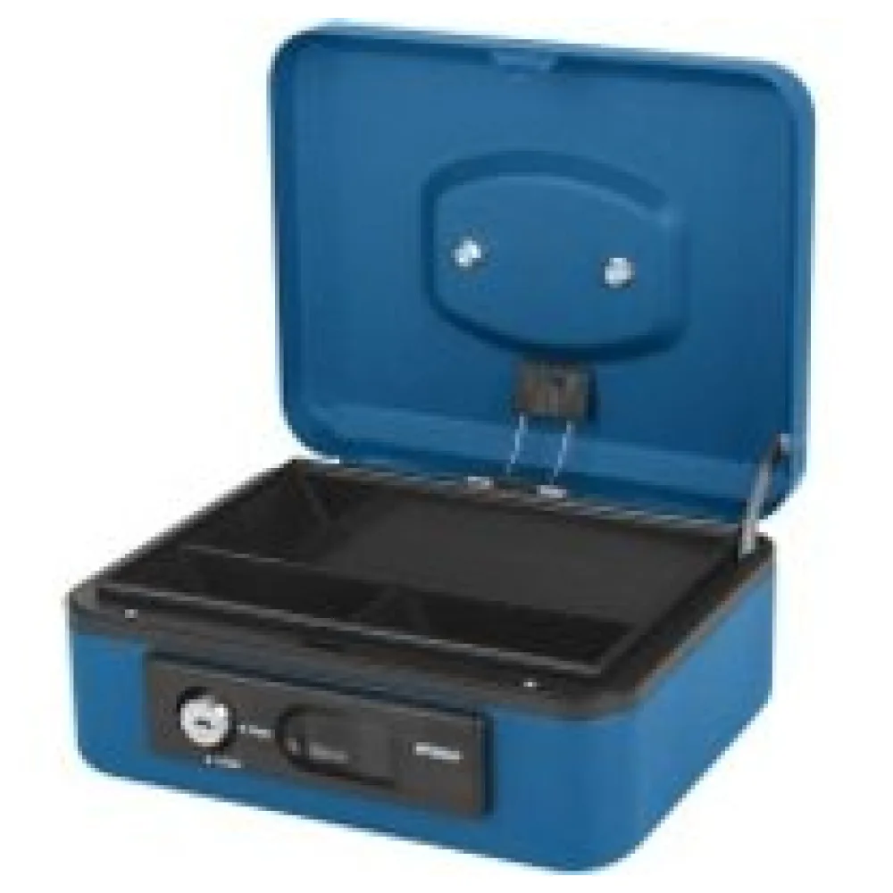 Deluxe Geldkassette mit praktischer Öffnungsfunktion 200mm, blau – Bild 3