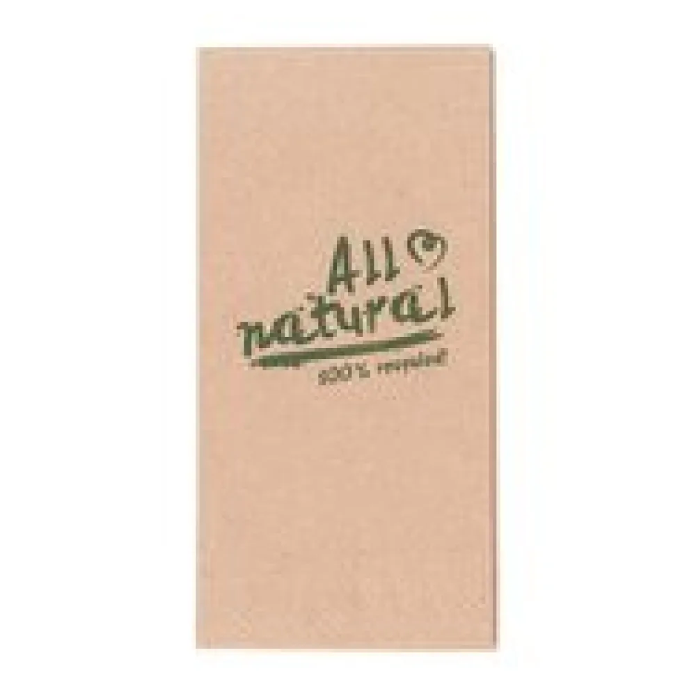 Servietten natur, 2-lagig, 1/8 Falz, 33x33cm, kompostierbar, 250 Stk.