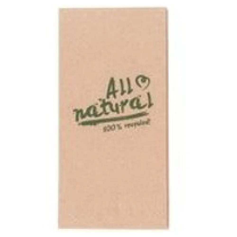 Servietten natur, 2-lagig, 1/8 Falz, 33x33cm, kompostierbar, 250 Stk. – Bild 3