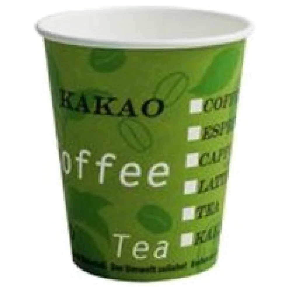 BIO Automatenbecher Kaffeebecher Pappbecher 80mm O Bio Green 200 ml 75 Stk. – Bild 3