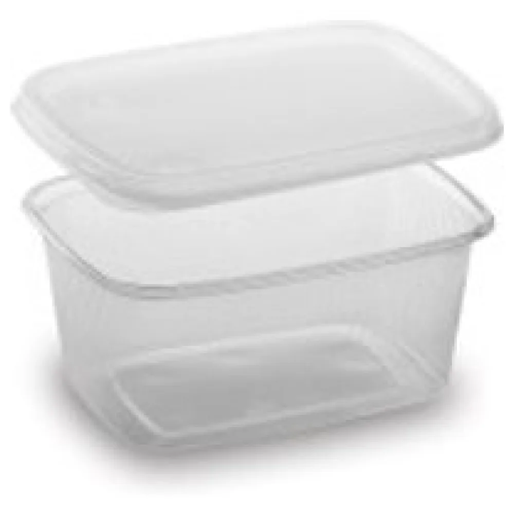 Rechteckbecher klar 250 ml mit Deckel PP mikrowellengeeignet, 250 Stk. – Bild 3