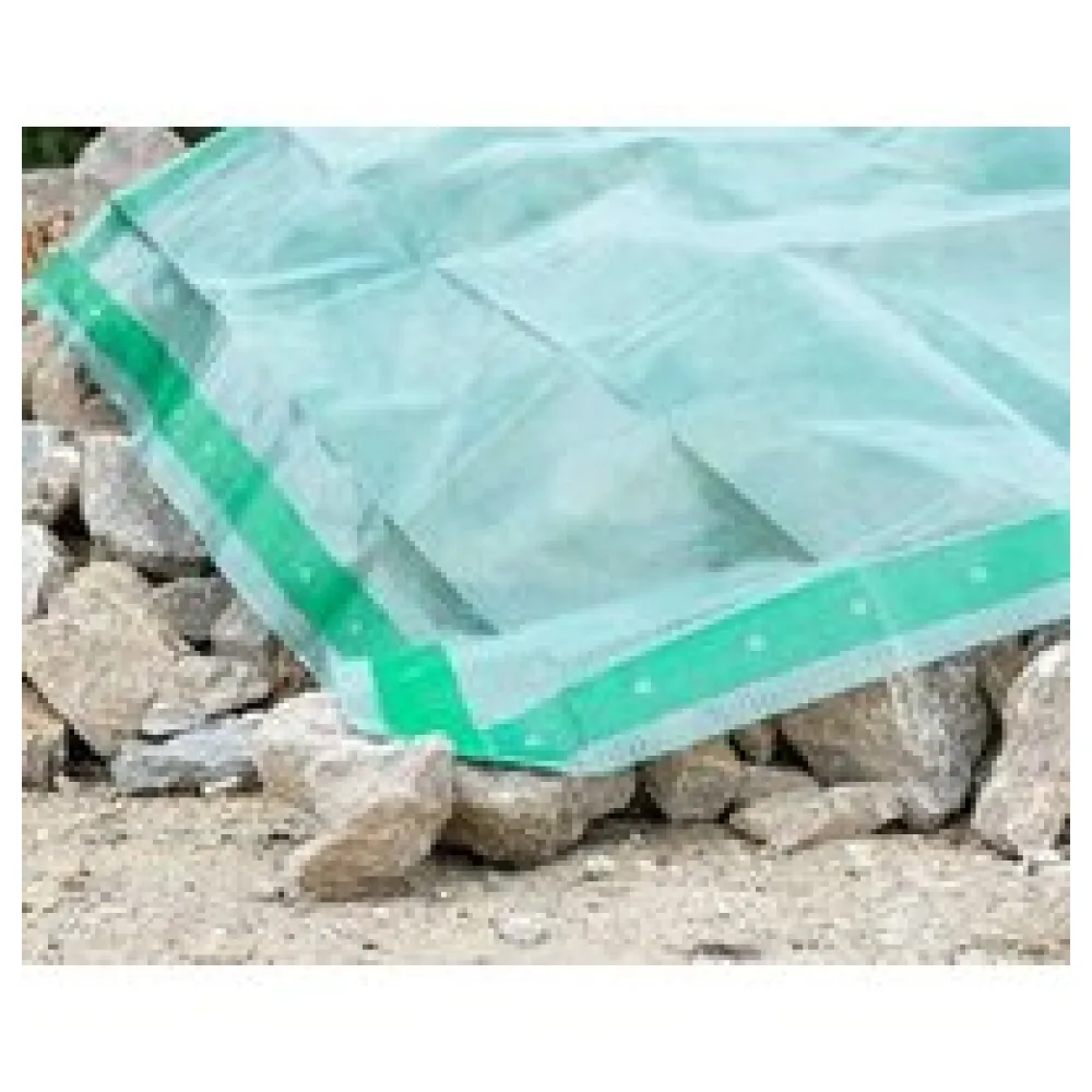Gitterfolie 250 g/qm transparent mit grünem Gitter und Nagelrand 2 m x 50 m – Bild 3