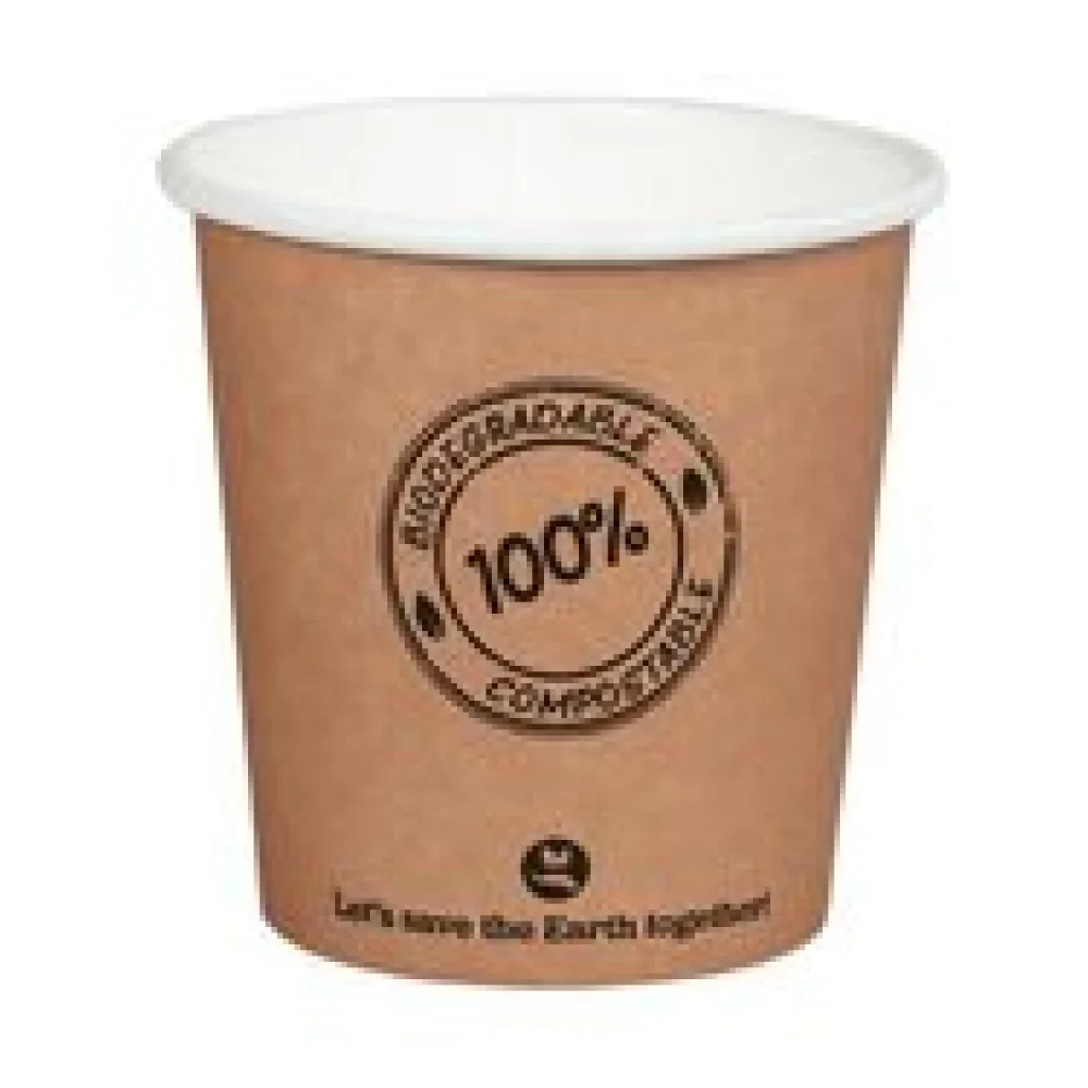 BIO Pappbecher 100ml O6.2cm, -10°C bis 100°C, 50 Stk.