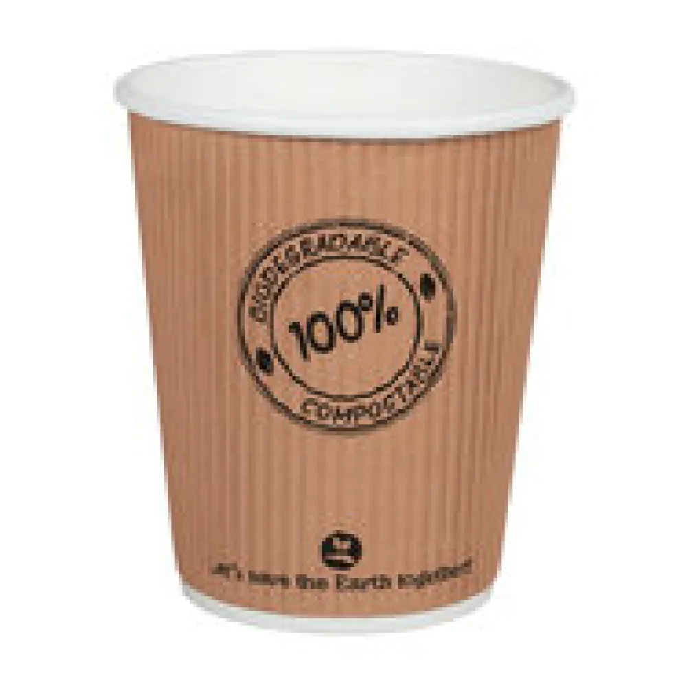 BIO Thermo Riffelbecher doppelwandig 200ml O8cm, -10°C bis 100°C, 25 Stk.
