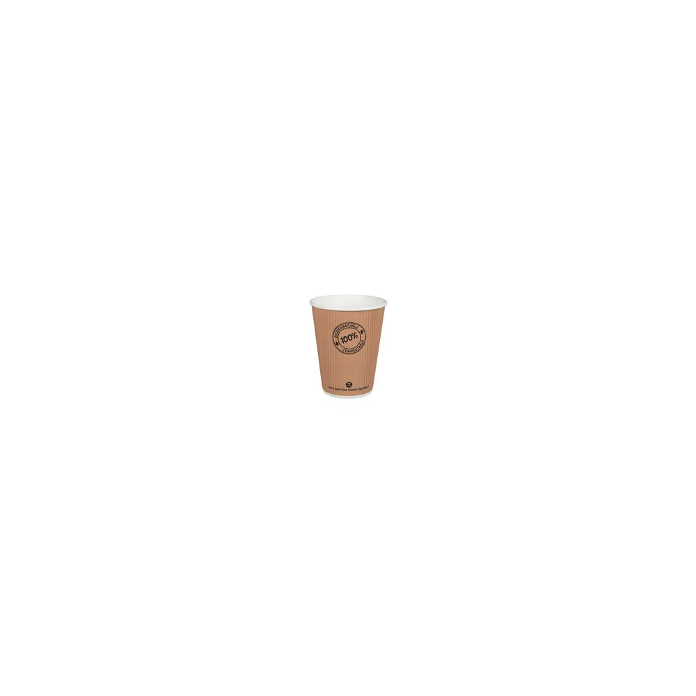 BIO Thermo Riffelbecher doppelwandig 250ml O9cm, -10°C bis 100°C, 25 Stk.