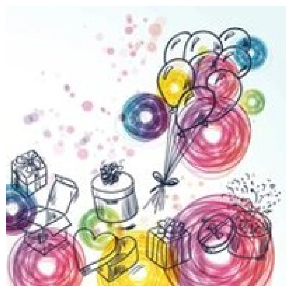 Motivservietten 3-lagig 33x33 cm 'Geburtstagsgeschenke Birthday Gifts' 20 Stk. – Bild 3