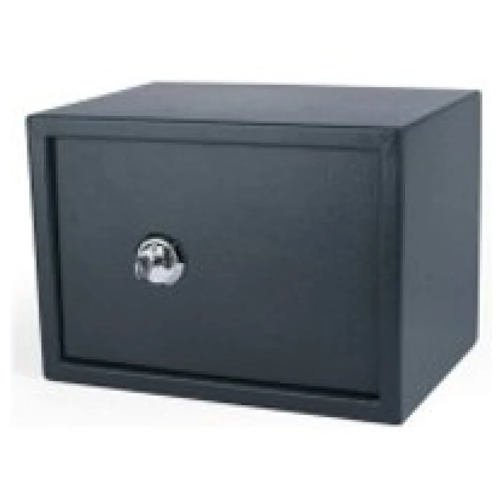 Tresor Safe 35x25x25cm mit Schlüssel-Schloss für Tisch/Wandmontage dunkelgrau – Bild 3