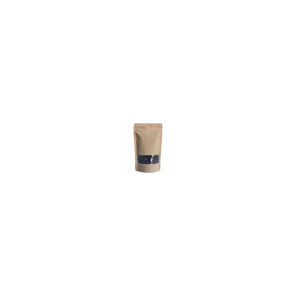 Standbodenbeutel Kraftpapier braun mit Fenster, 110x185x65mm, 250ml, 100 Stk.