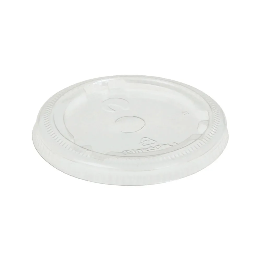 BIO Deckel flach mit Loch zu Becher O 76 mm Bio-Kunststoff (PLA), 50 Stk. – Bild 2