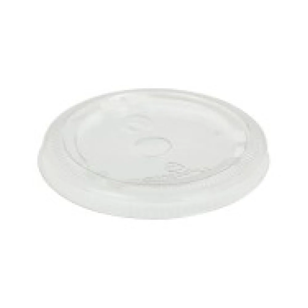 BIO Deckel flach mit Loch zu Becher O 76 mm Bio-Kunststoff (PLA), 50 Stk.