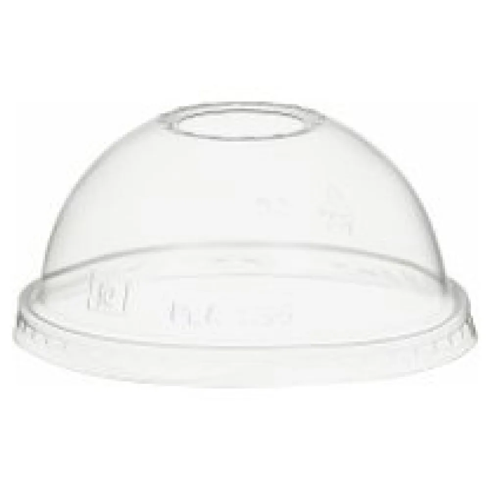 BIO Domdeckel zu Becher 300/400/500ml mit Rundloch O 96mm Bio-Kunststoff 50 Stk. – Bild 3