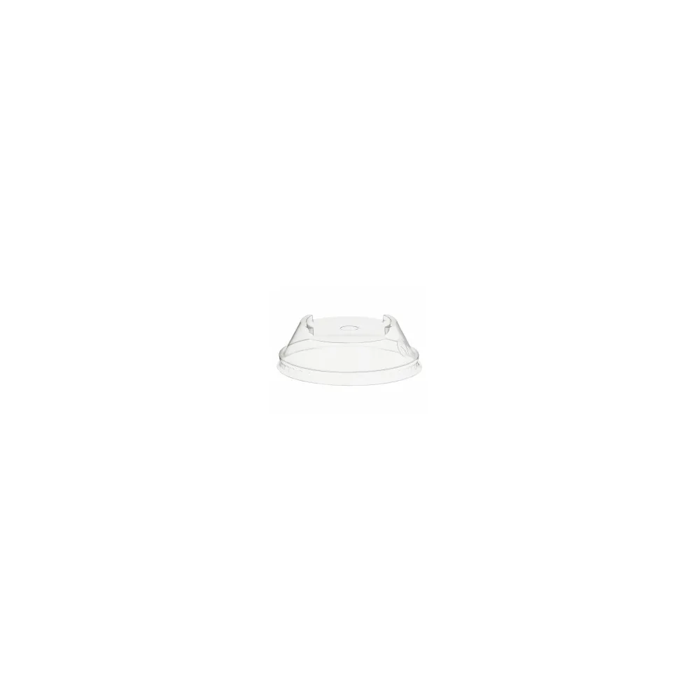 BIO Domdeckel 300/400/500ml stapelbar - C-Loch O 96mm Biokunststoff(PLA) 50 Stk.