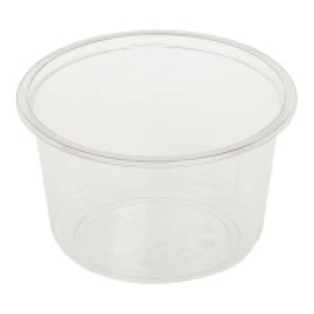 Feinkostbecher transparent aus Bio-Kunststoff (PLA) 500 ml O 12,1 cm, 50 Stk.