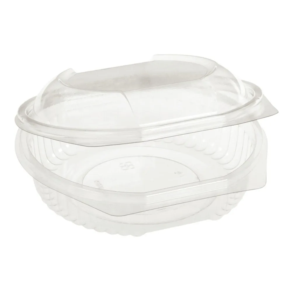 BIO Salatschalen fixer Deckel Bio-Kunststoff (PLA) transparent 600ml, 50 Stk. – Bild 2