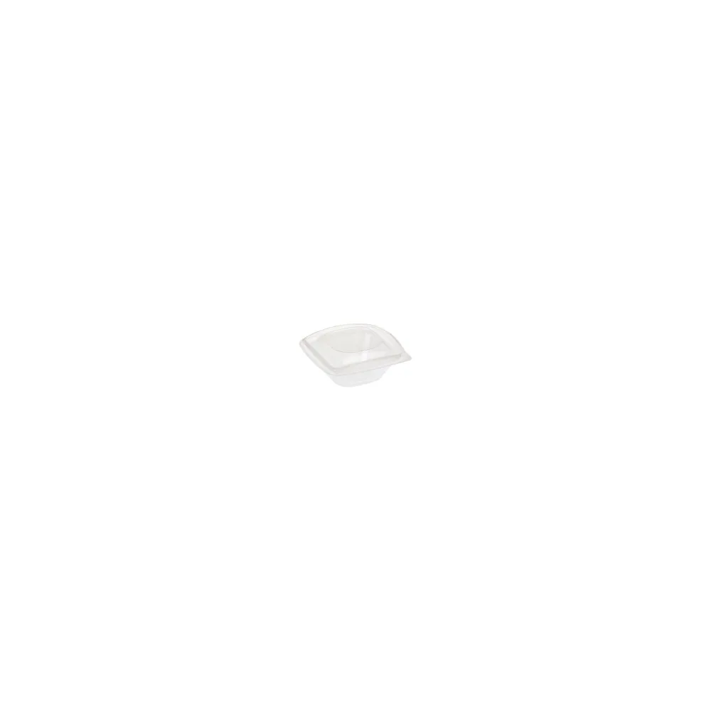 BIO Salatschalen mit Deckel aus Bio-Kunststoff (PLA) transparent 240 ml, 20 Stk.