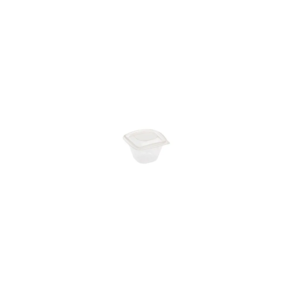 BIO Salatschalen mit Deckel aus Bio-Kunststoff (PLA) transparent 480ml, 40 Stk.