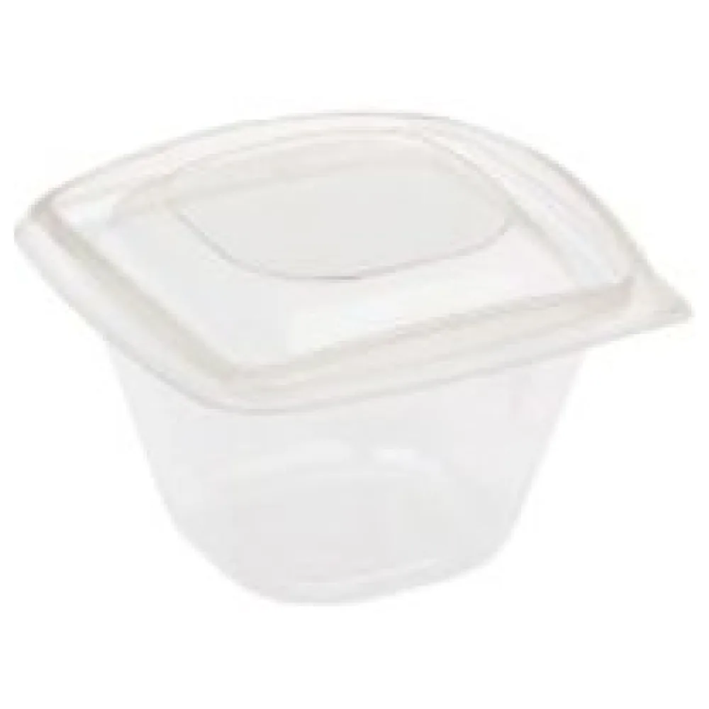 BIO Salatschalen mit Deckel aus Bio-Kunststoff (PLA) transparent 480ml, 40 Stk. – Bild 3