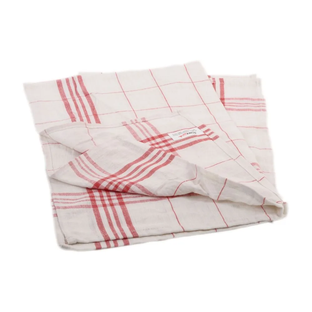 Geschirrtücher, 50 x 70cm, 100% Baumwolle, rot kariert, 10 Stk. – Bild 2