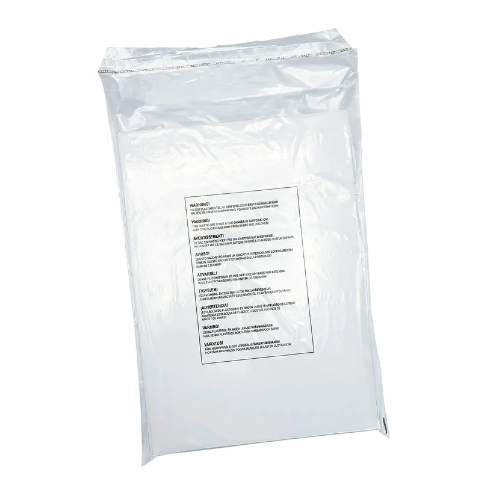 Adhäsionsverschlussbeutel LDPE mit Warntext gelocht 300 x 500mm 40my, 100 Stk. – Bild 2