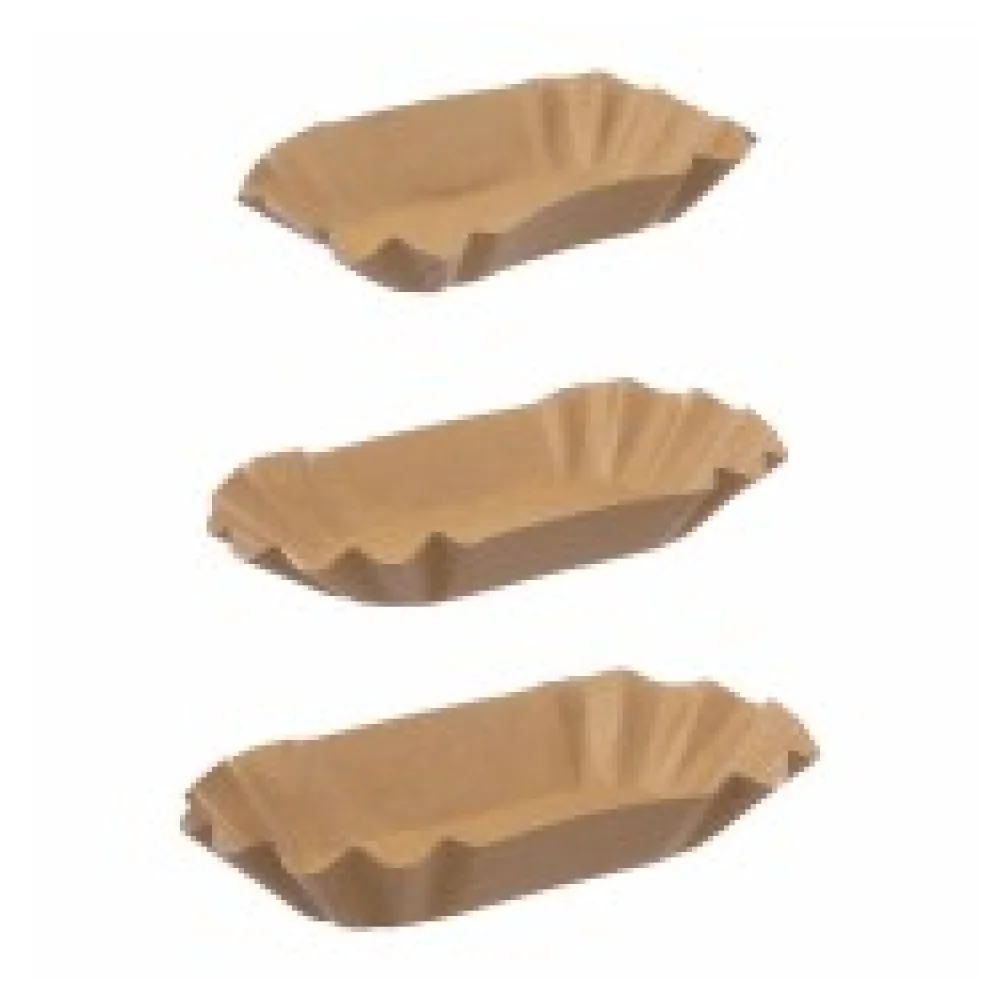 BIO Pappschalen mittel 'Green by Nature' braun 10,5 x 17,5 x 3 cm, 250 Stk.