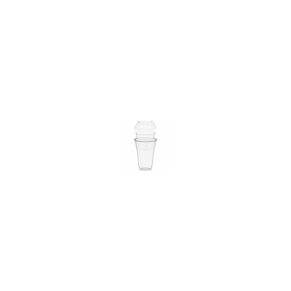 BIO Trinkbecher 400ml + Domdeckel stapelbar + Einsatzbecher O 96mm (PLA) 50 Stk.