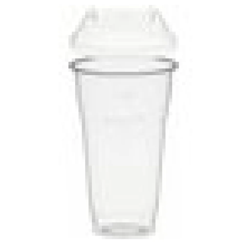 BIO Trinkbecher 500ml + Domdeckel mit C-Loch stapelbar aus Biokunststoff 50 Stk. – Bild 4