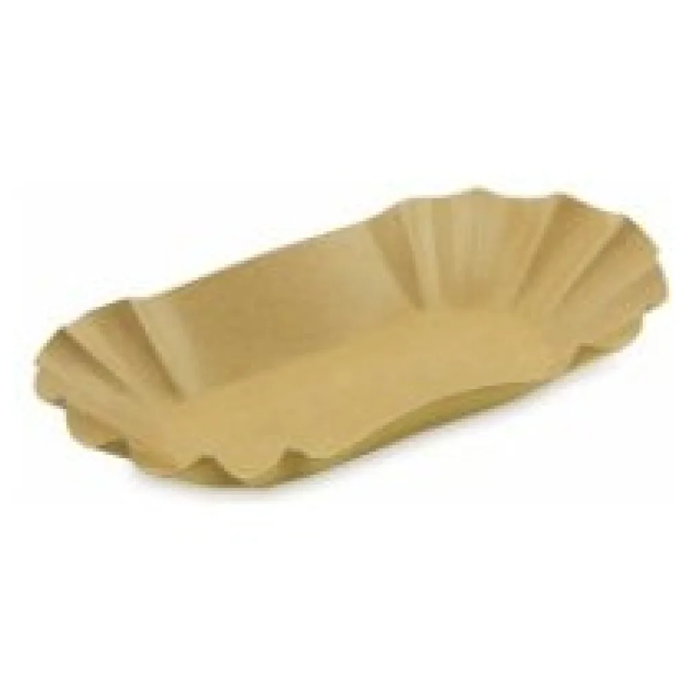 BIONATURE Pappschalen 'Kraft' oval 17,5 x 10,5 x 3 cm fettdicht braun, 250 Stk. – Bild 3