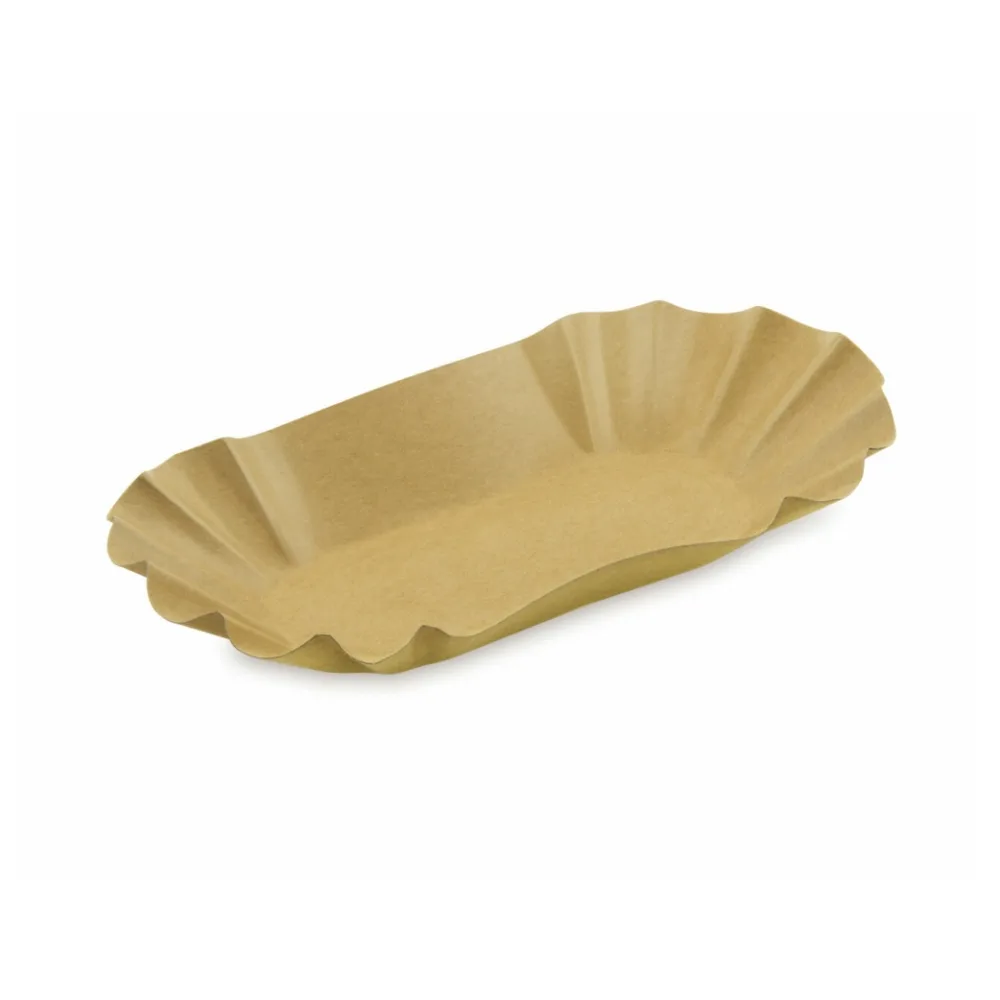BIONATURE Pappschalen 'Kraft' oval 17,5 x 10,5 x 3 cm fettdicht braun, 250 Stk. – Bild 2
