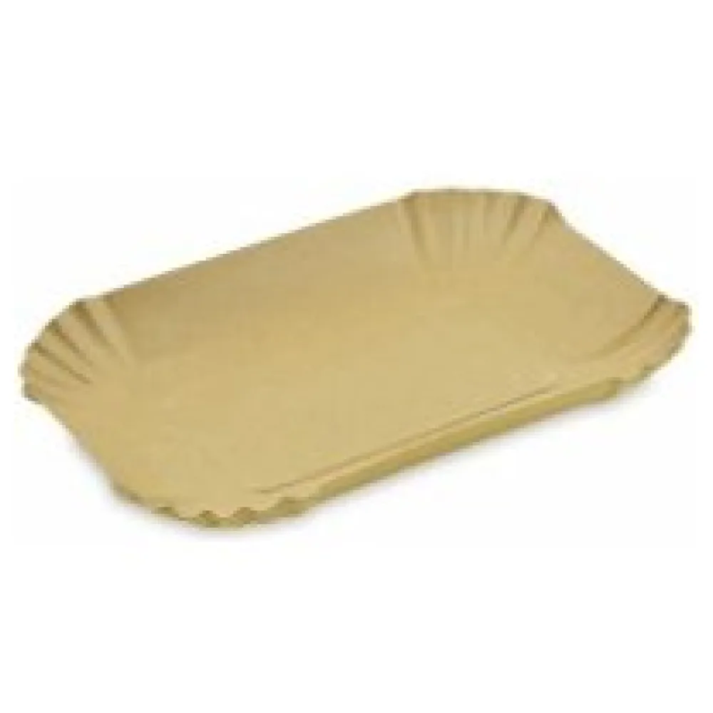 BIONATURE Pappschalen 'Kraft' oval 18 x 13 x 3 cm fettdicht braun, 250 Stk. – Bild 3