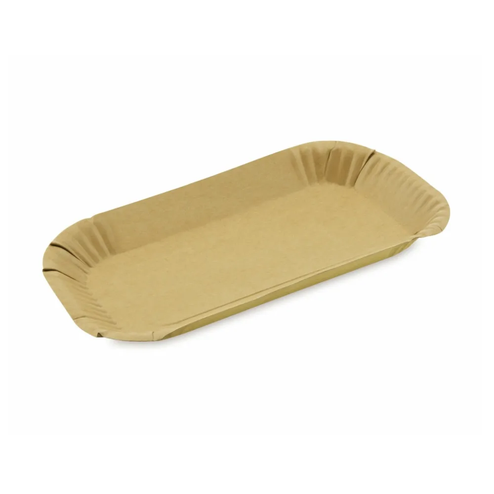 BIONATURE Pappschalen 'Kraft' oval 23 x 15 x 2 cm fettdicht braun, 100 Stk. – Bild 2