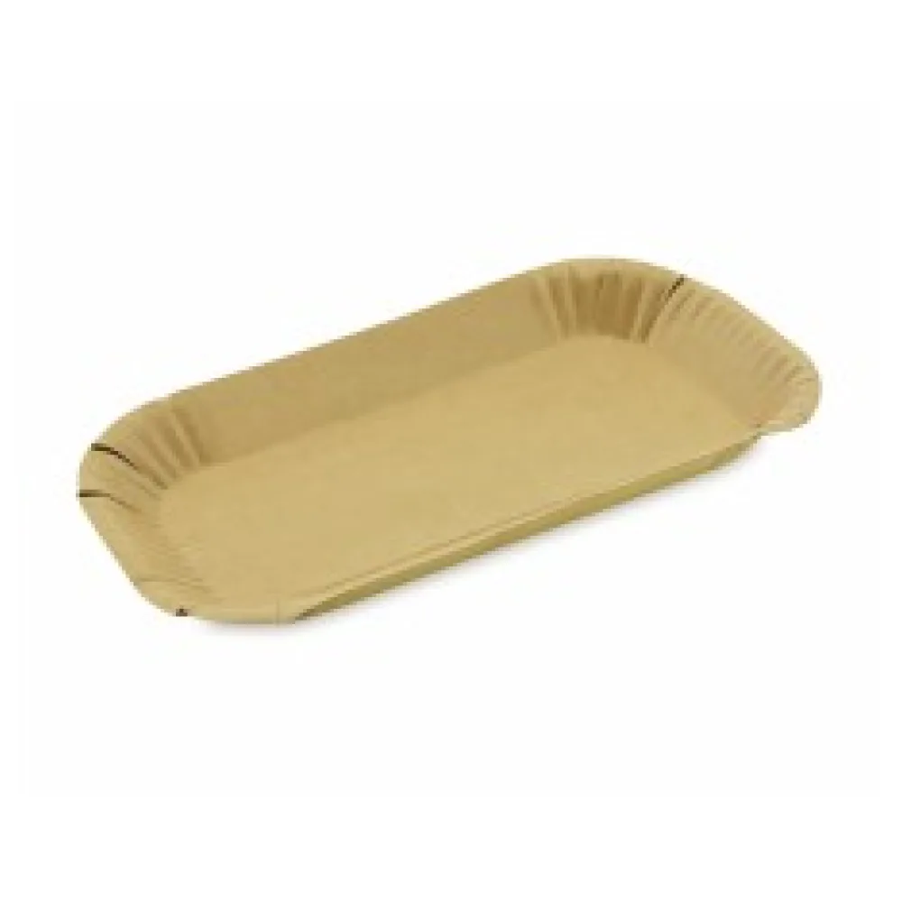 BIONATURE Pappschalen 'Kraft' oval 23 x 15 x 2 cm fettdicht braun, 100 Stk.