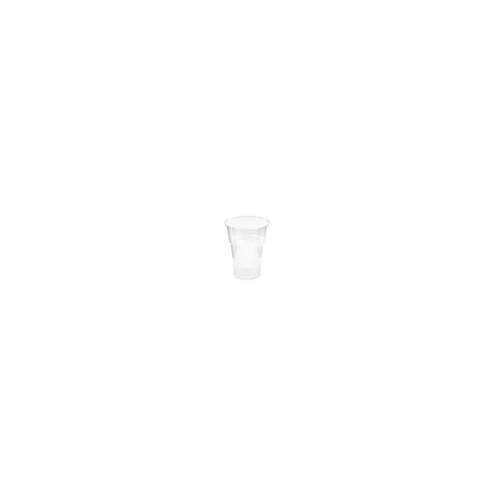 BIO Trinkbecher klar 300 ml 0,3 l Eichstrich Biokunststoff PLA o 84mm 50 Stk.