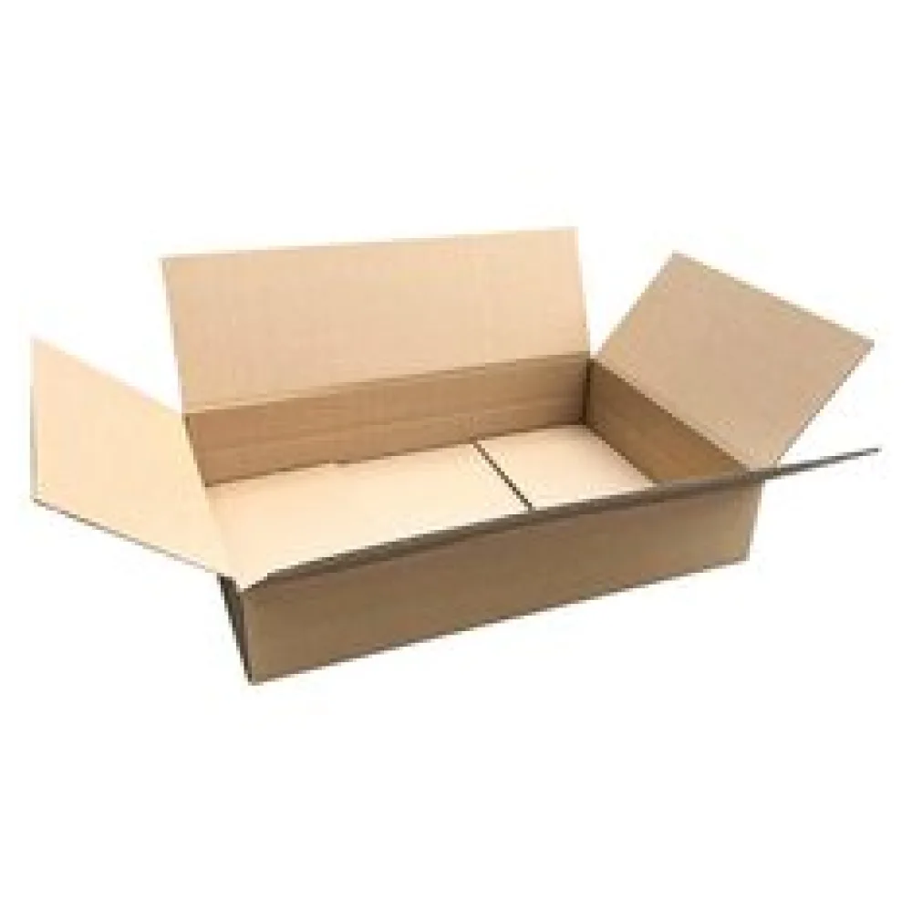 Faltkarton 600x450x(50)-150mm mit variabler Höhe 1-wellig Dickwelle braun