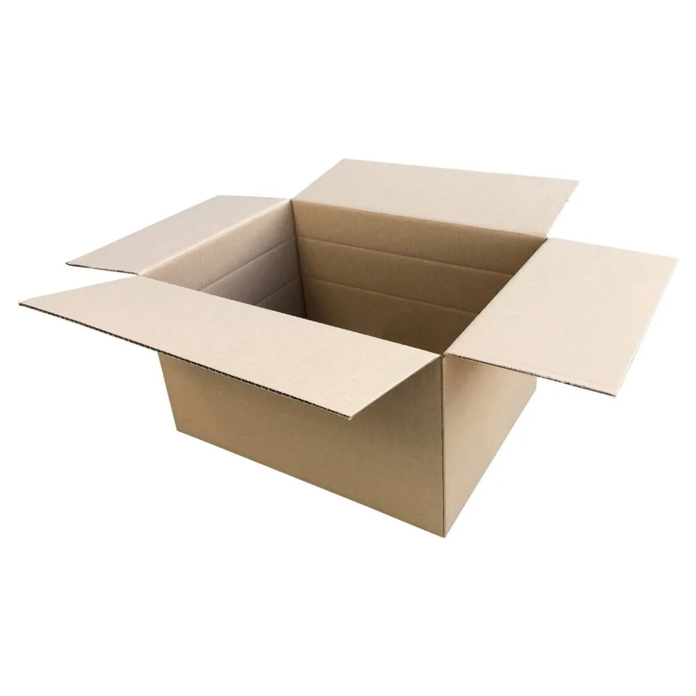 Faltkarton 455x340x(120)-265mm mit variabler Höhe 1-wellig Dickwelle braun – Bild 2