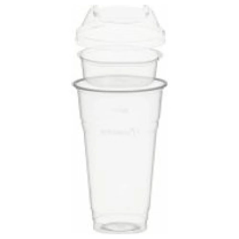 BIO Trinkbecher 500ml + Domdeckel stapelbar + Einsatzbecher O 96mm (PLA) 50 Stk. – Bild 3