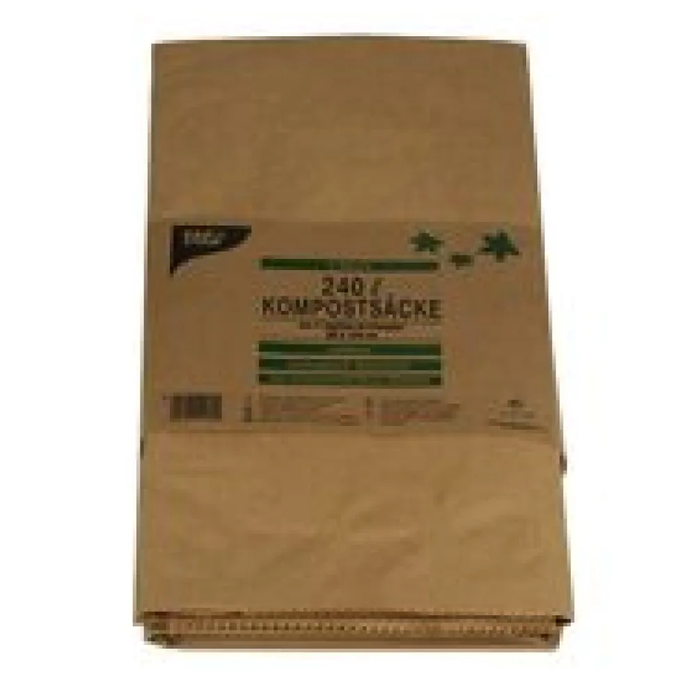 Kompostsäcke 2-lagiges Kraftpapier 240L 115 cm x 80 cm x 30 cm braun, 2 Stk.